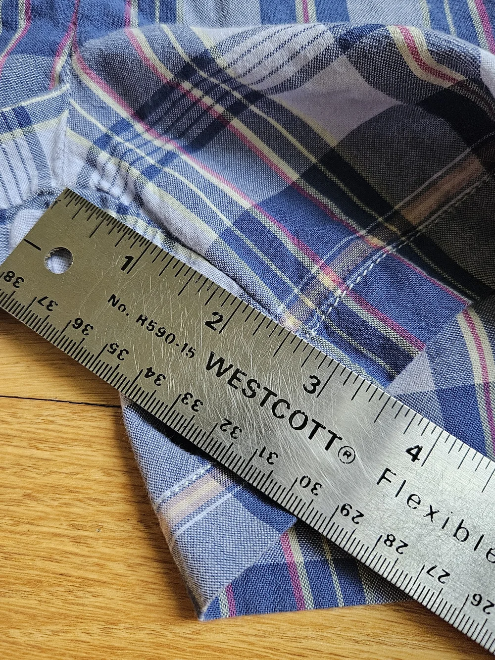 Ralph Lauren Blue Plaid Button-Front Shorts